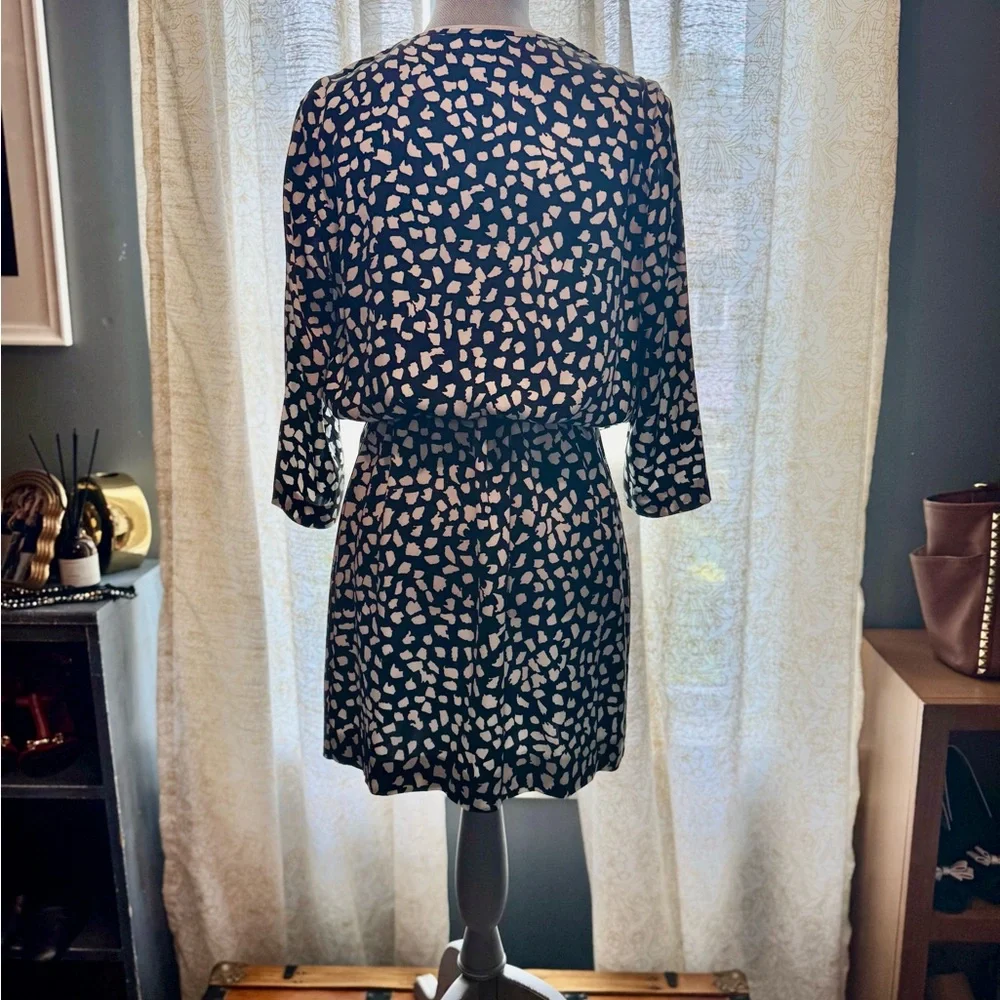 Diane Von Furstenberg Rachel Black and White Sheath Mini Dress - Picture 6 of 9